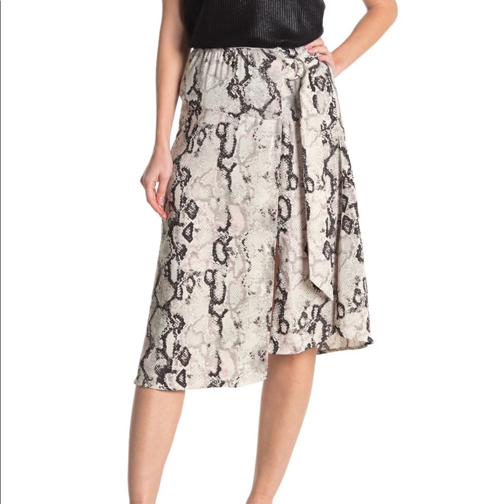 Laundry By Shelli Segal Snake Print Midi Skirt